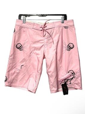 ALPINESTARS Drake Pink Skulls Long Boardshorts 7